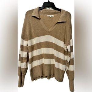 Madison+Hudson Striped V-Neck Sweater